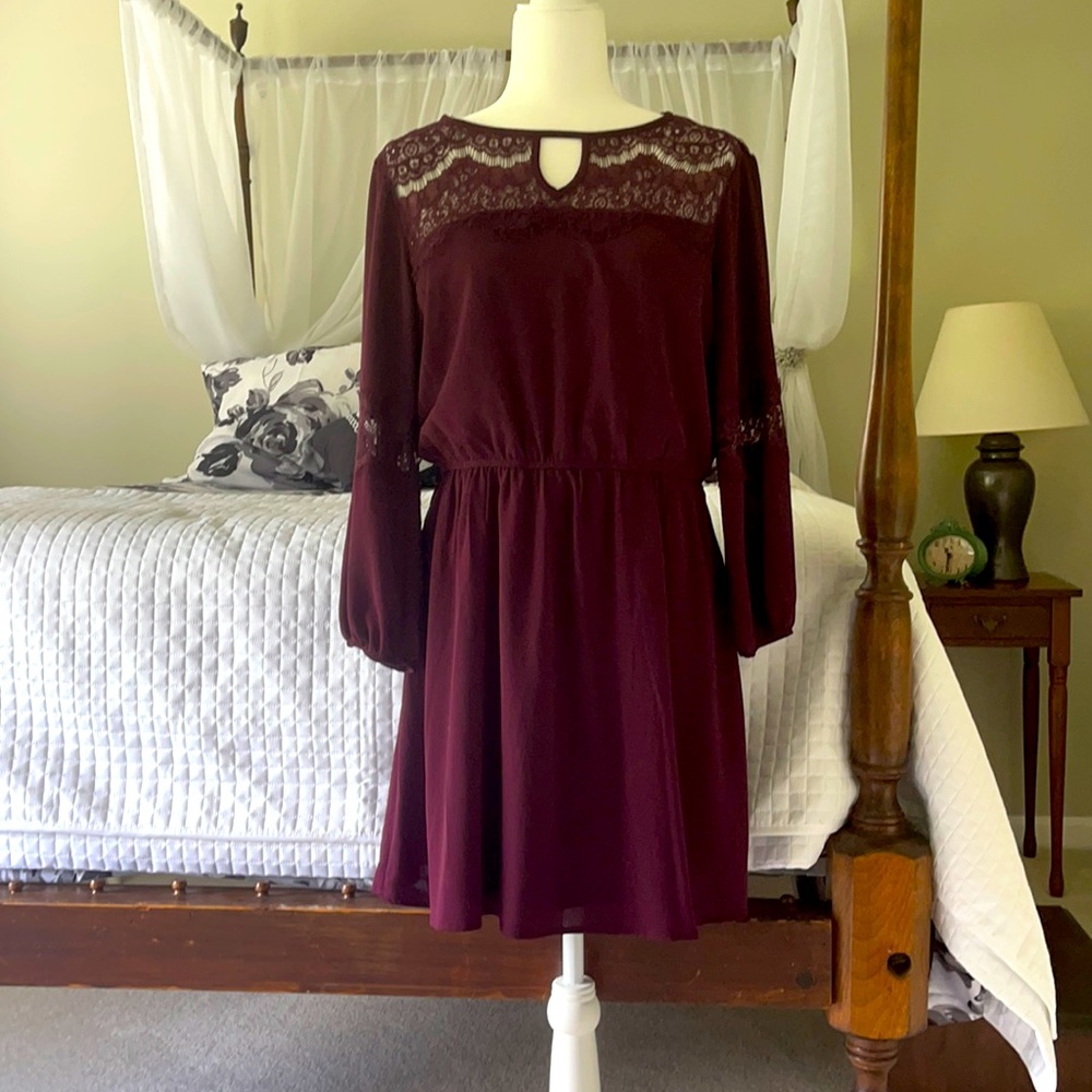 Merlot Lily Rose lace dress, XL